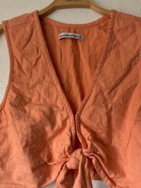 Abercrombie & Fitch tie top cropped top